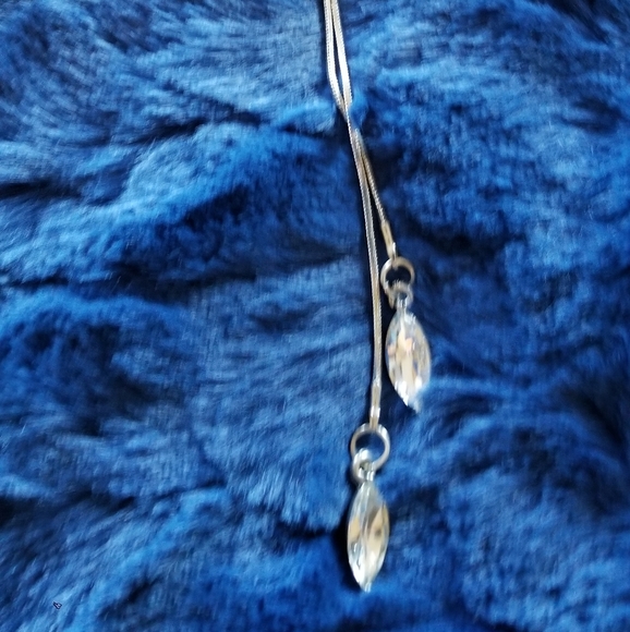 STERLING SILVER CRYSTAL NECKLACE - Picture 10 of 10